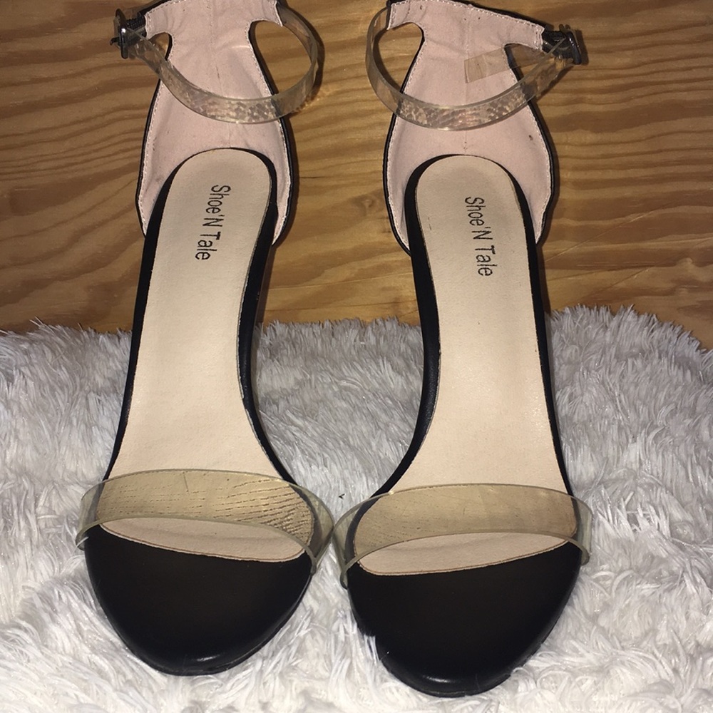 Clear banded heels